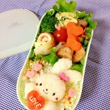 簡単キャラ弁☆バレンタインに♡ＬＯＶＥうさ弁当♪